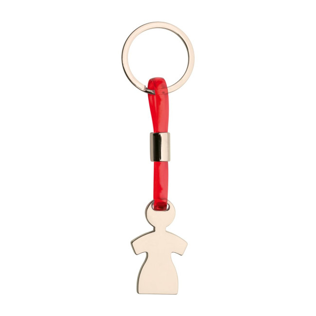 Promotional Woman Metal Keyring - Image 2