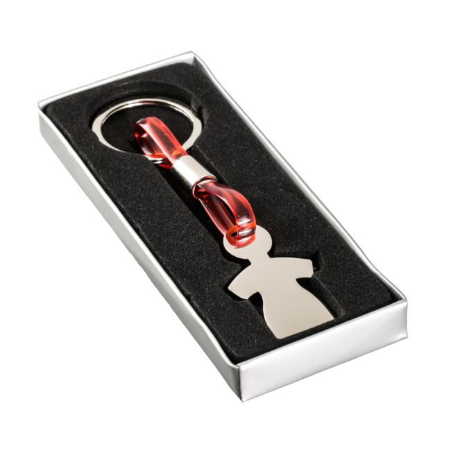 Promotional Woman Metal Keyring - Image 4