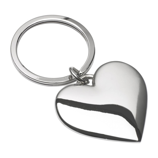 Promotional Heart Metal Keyring - Image 1