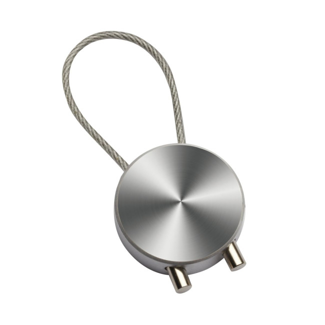 Promotional Round Cable Keyring - Image 1