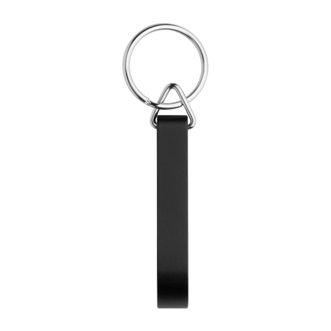 Promotional Black Aluminium Bottle Opener Keyring - Image 3