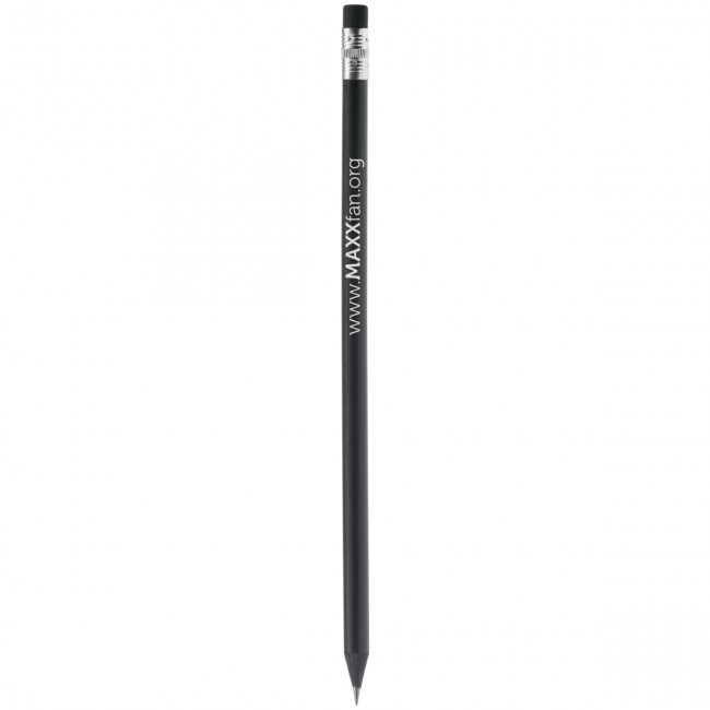 Promotional Pencil, black with eraser - Image 2