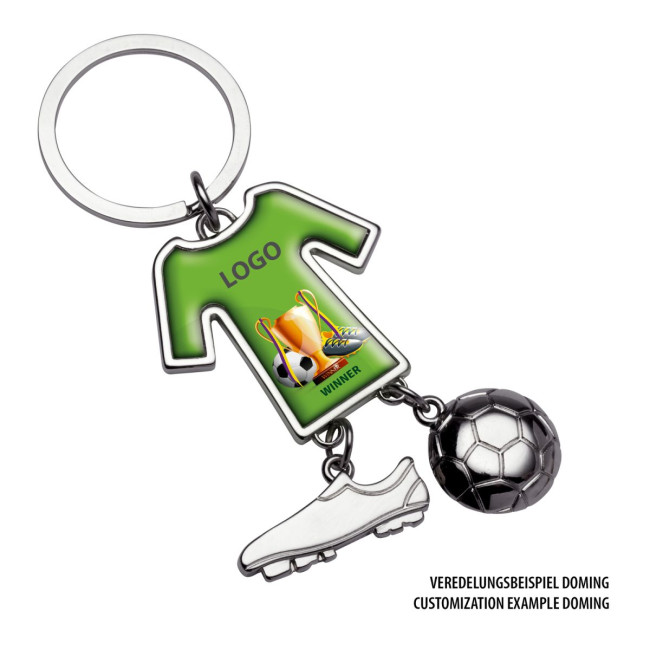 Promotional Football Shirt Metal Keyring - Image 2