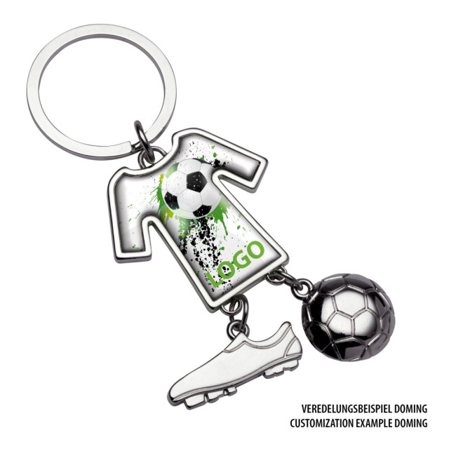 Promotional Football Shirt Metal Keyring - Image 3