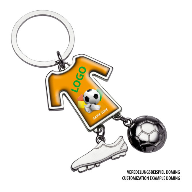 Promotional Football Shirt Metal Keyring - Image 4