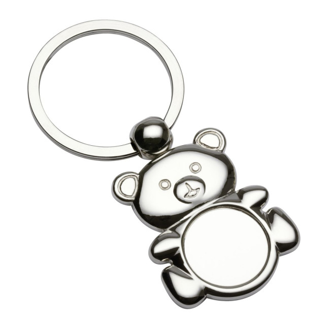 Promotional Teddy Bear Metal Keyring - Image 1