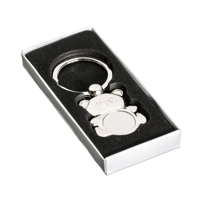 Promotional Teddy Bear Metal Keyring - Image 4