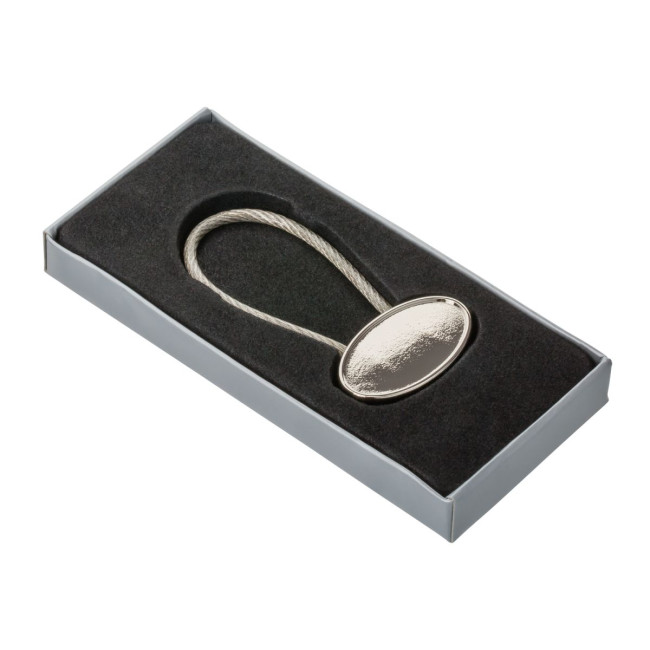 Promotional Oval Cable Metal Keyring - Image 3