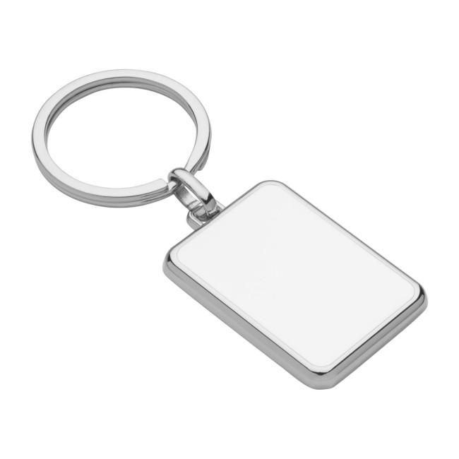 Promotional Rectangle Metal Keyring - Image 1