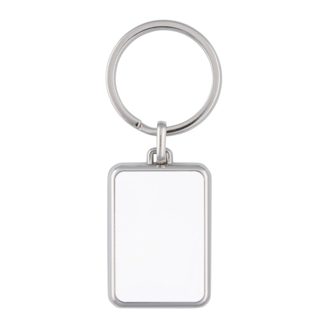 Promotional Rectangle Metal Keyring - Image 2