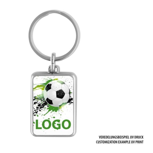 Promotional Rectangle Metal Keyring - Image 4