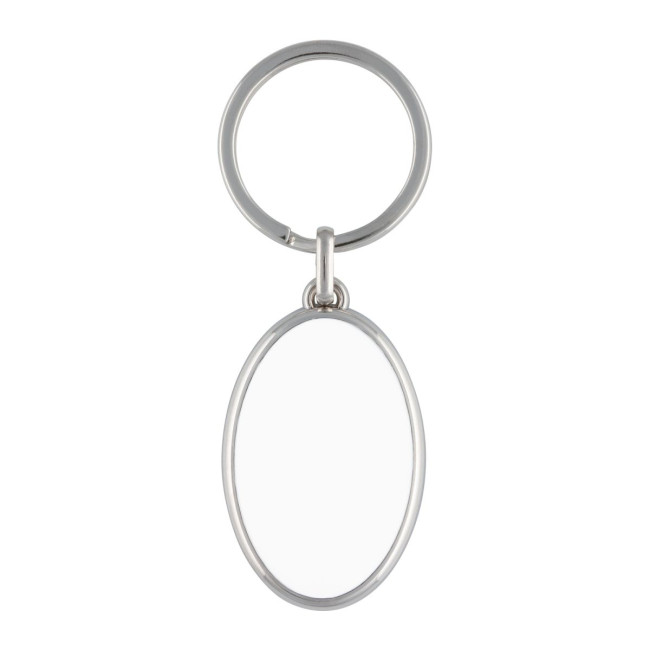 Promotional Oval Metal Keyring - Image 2