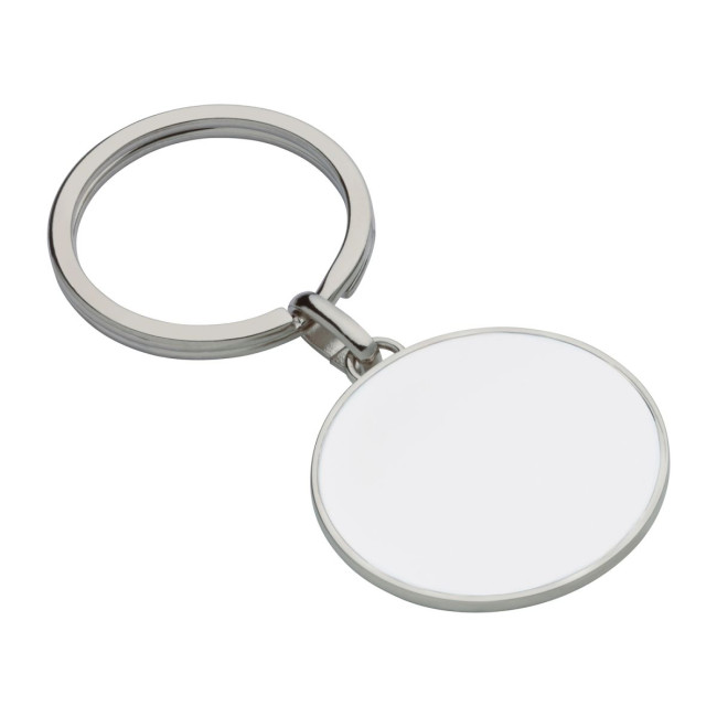 Promotional Round Metal Keyring - Image 1