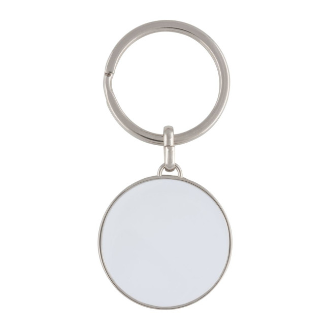 Promotional Round Metal Keyring - Image 2