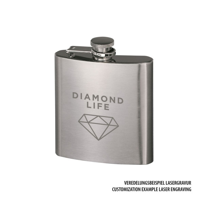 Promotional Stainless Steel Hip Flask - Image 3