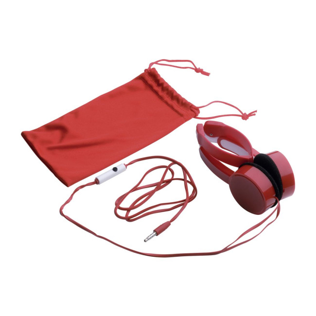 Promotional Torbay Headphones with hands-free unit - Image 2