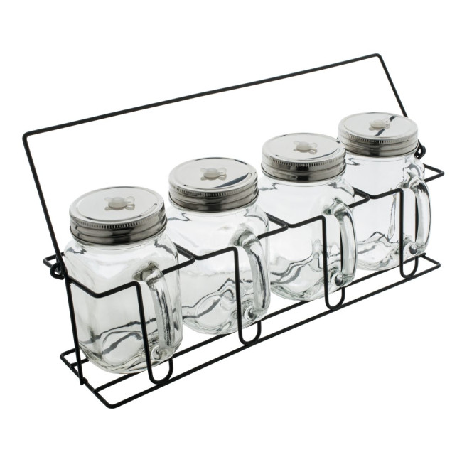 Promotional Aracuja Set of 4 glass mugs with straws - Image 9