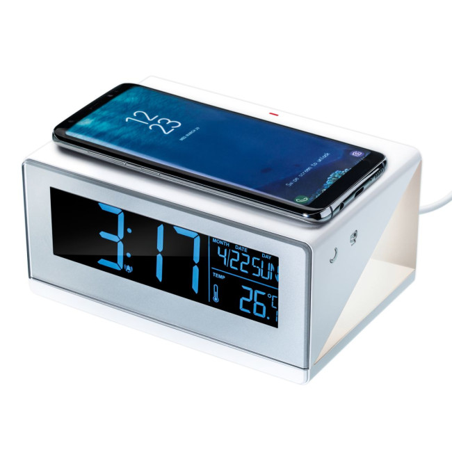 Promotional Wireless charger with alarm clock - Image 2