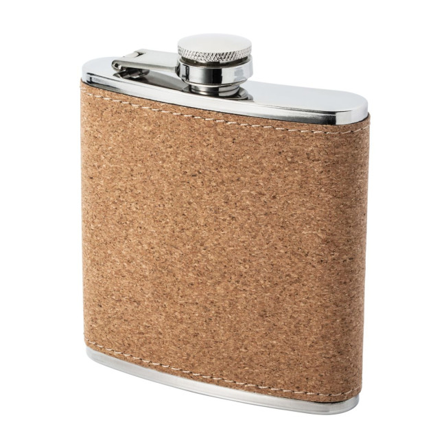 Promotional Cork Hip Flask - Image 1