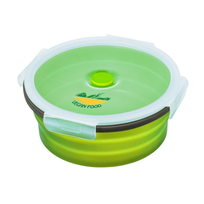 Promotional Green Silicone Lunch Box - Image 1