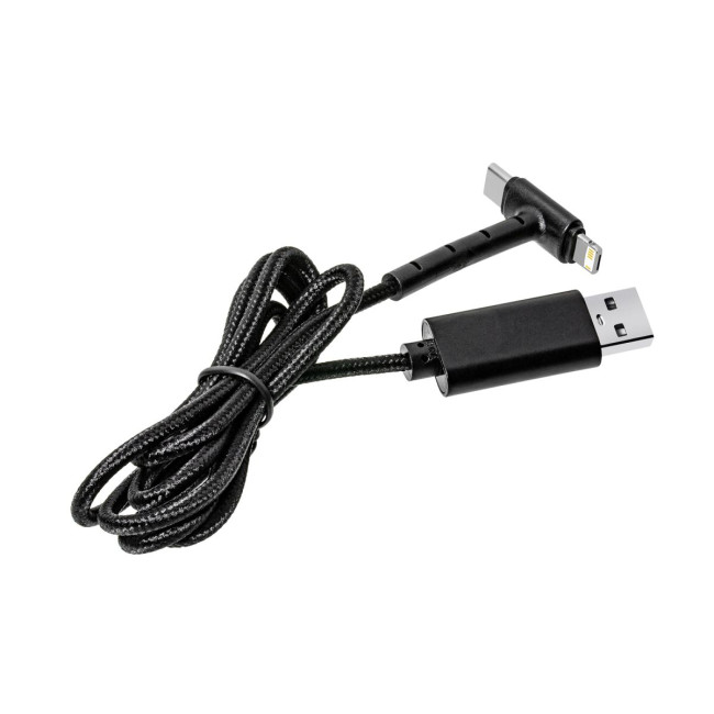 Promotional Black 3-in-1 Charging Cable - Image 2