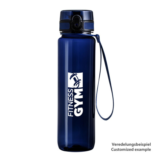 Promotional Dark Blue Plastic Sports Bottle - Image 5