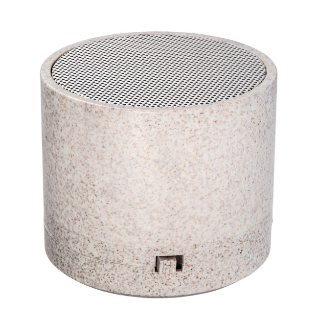 Promotional Beige Straw Wireless Speaker