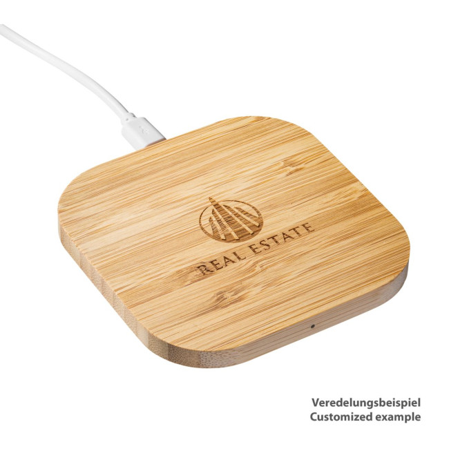 Promotional Bamboo Wireless Charger - Image 4