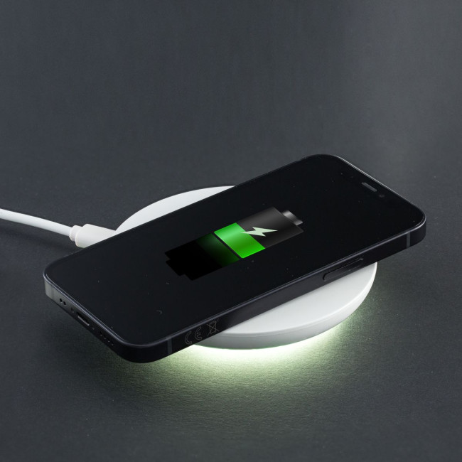 Promotional White Wireless Charger 15W - Image 4