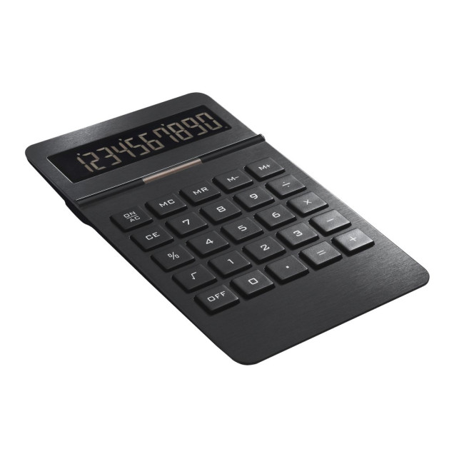 Promotional Black Premium Solar Calculator - Image 1