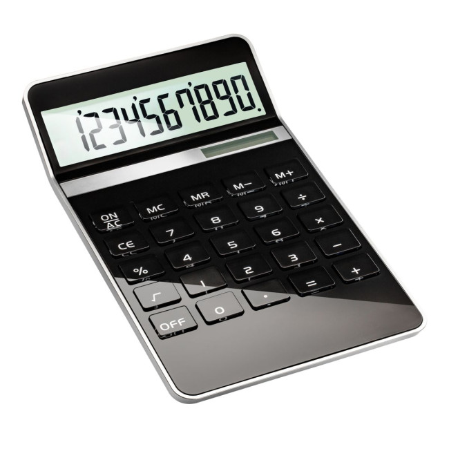 Promotional Black Solar Calculator - Image 1