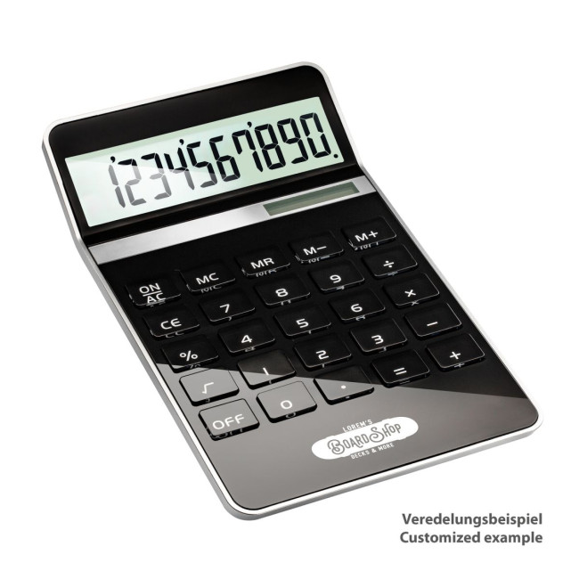 Promotional Black Solar Calculator - Image 2