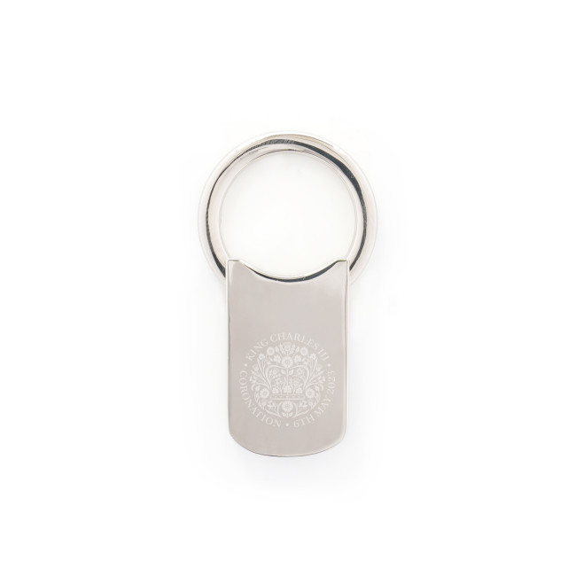 Promotional Branded Coronation Rounded Corner Keyring