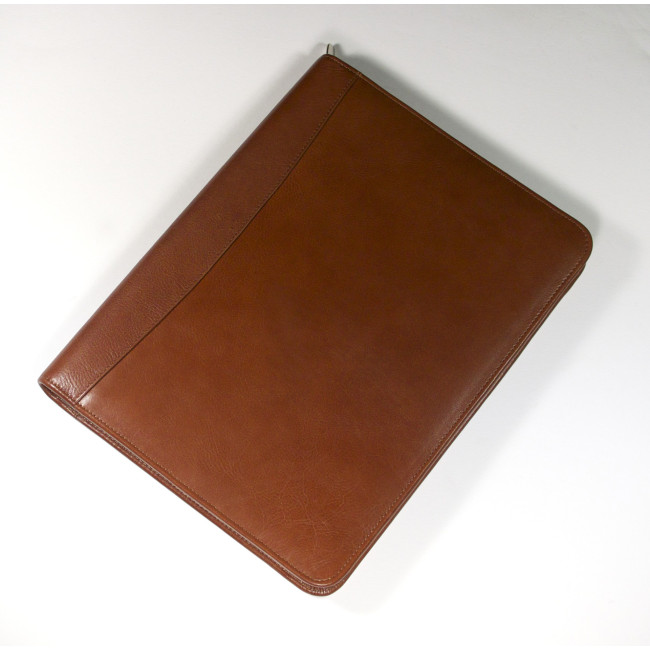 Promotional Eco Verde A4 Zipped Folder In Tan - Image 2