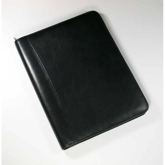 Promotional Eco Verde A4 Zipped Folder In Black - Image 2