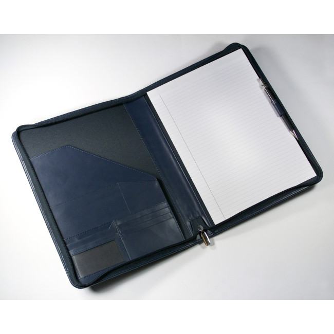 Promotional Malvern A4 Zipped Folder In Navy - Image 1