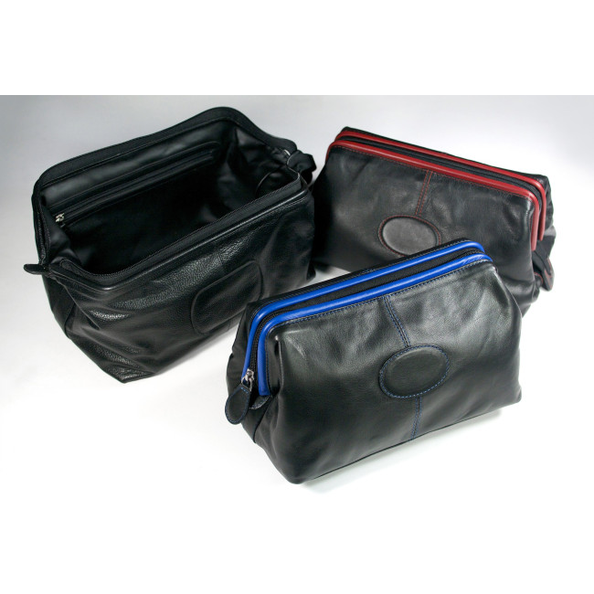 Promotional Melbourne Wash Bag With Blue Trim