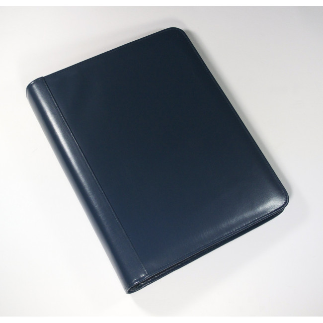 Promotional Warick A4 Zipped Ring Binder Folder in Navy - Image 2