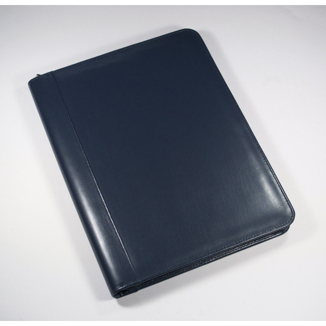 Promotional Warwick A4 Zipped Calculator Folder in Navy - Image 2