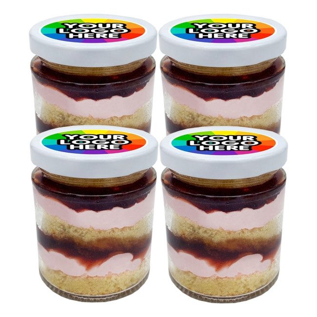 Promotional 4 Strawberry Cake Jars