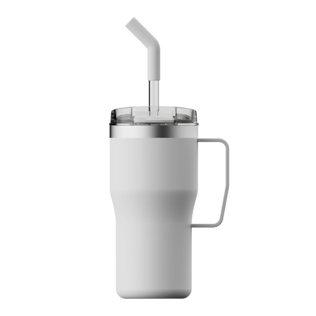 Promotional Tahoe Recycled Cup With Handle & Straw 590ml - Image 3