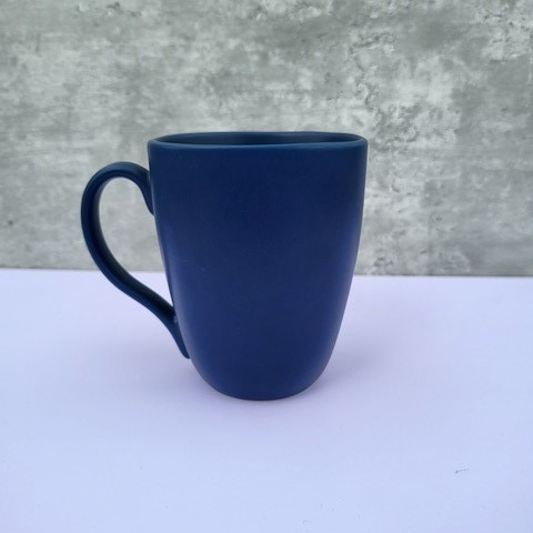 Promotional Matt Blue Quadra Branded Mug