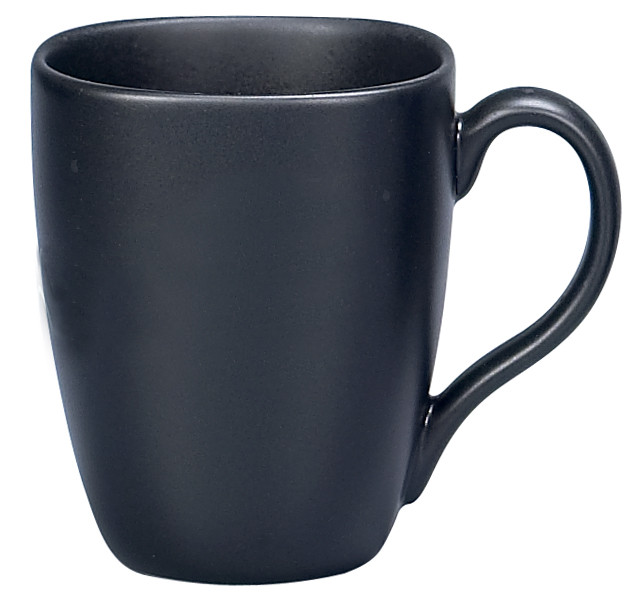 Promotional Matt Black Quadra Printed Mug