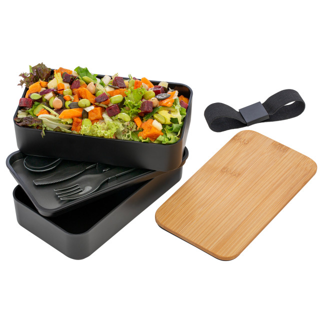 Promotional Lunch Kit With Bamboo Lid