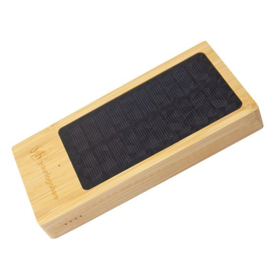 Promotional Bamboo Solar Branded Power Bank