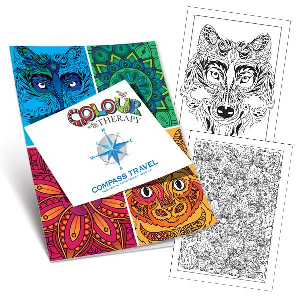 Promotional Colouring Therapy Book A5 Size 4 Pages