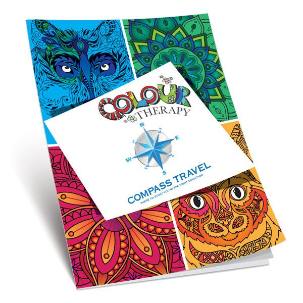 Promotional Colouring Therapy Book A4 Size 4 Pages