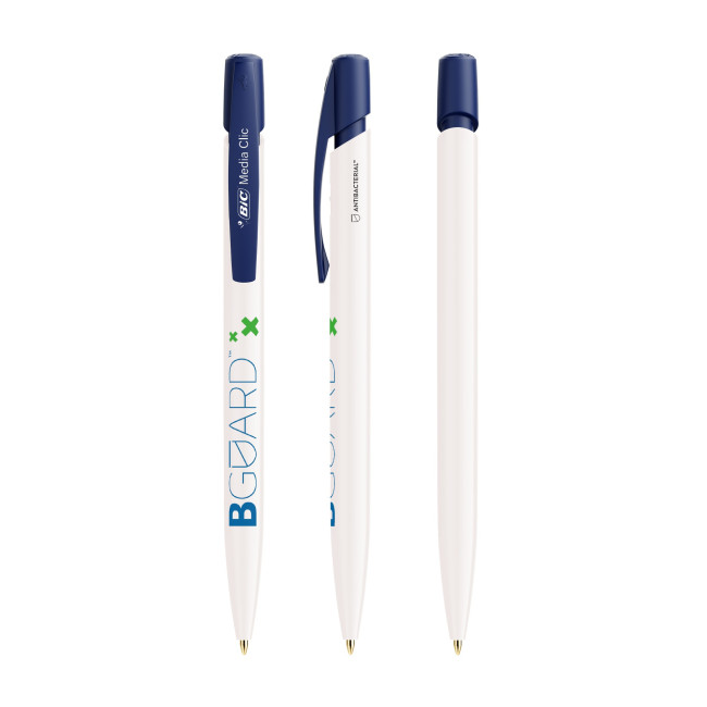 Promotional BIC Media Clic BGUARD Antibacterial Ballpen Antibacterial logo Screen Printing - Image 1