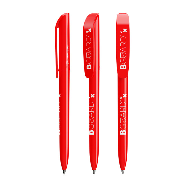 Promotional BIC Super Clip BGUARD Antibacterial Ballpen Screen Printing - Image 1