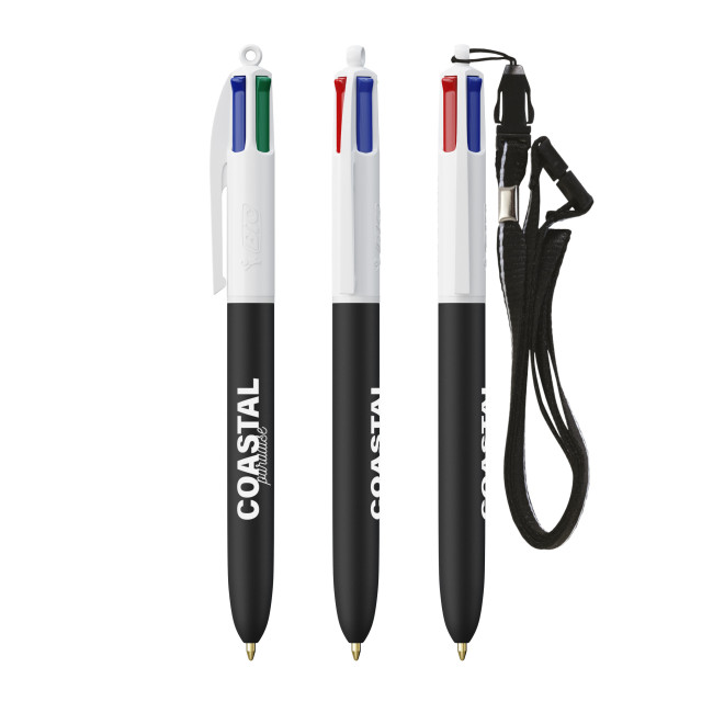 Promotional BIC 4 Colours Soft With Lanyard Screen Printing - Image 3